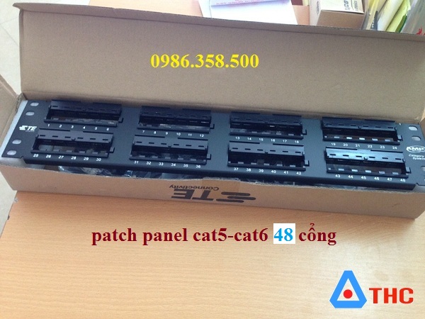 Patch Panel AMP 48 Port cat5 nhân rời